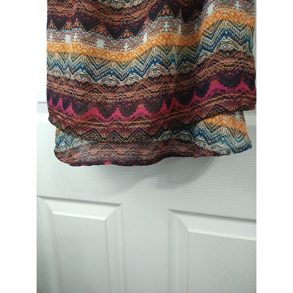 Beautees Girls L Tank Ruffle Layer Lined Western Casual Boho Retro Hippie - Picture 3 of 7